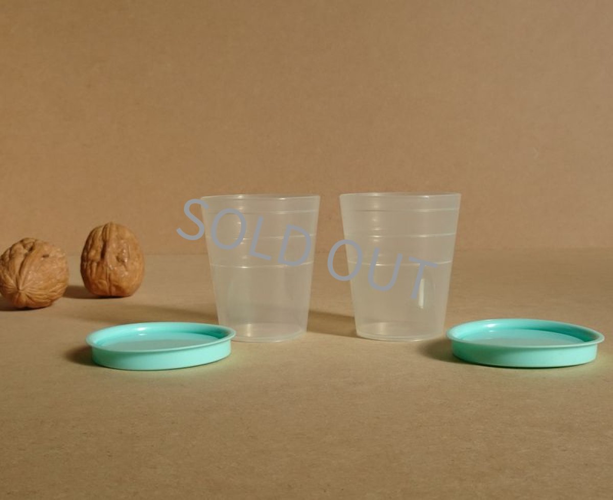 画像5: タッパーウェア　ミニコップ 2個セット　青緑 60ml (5)