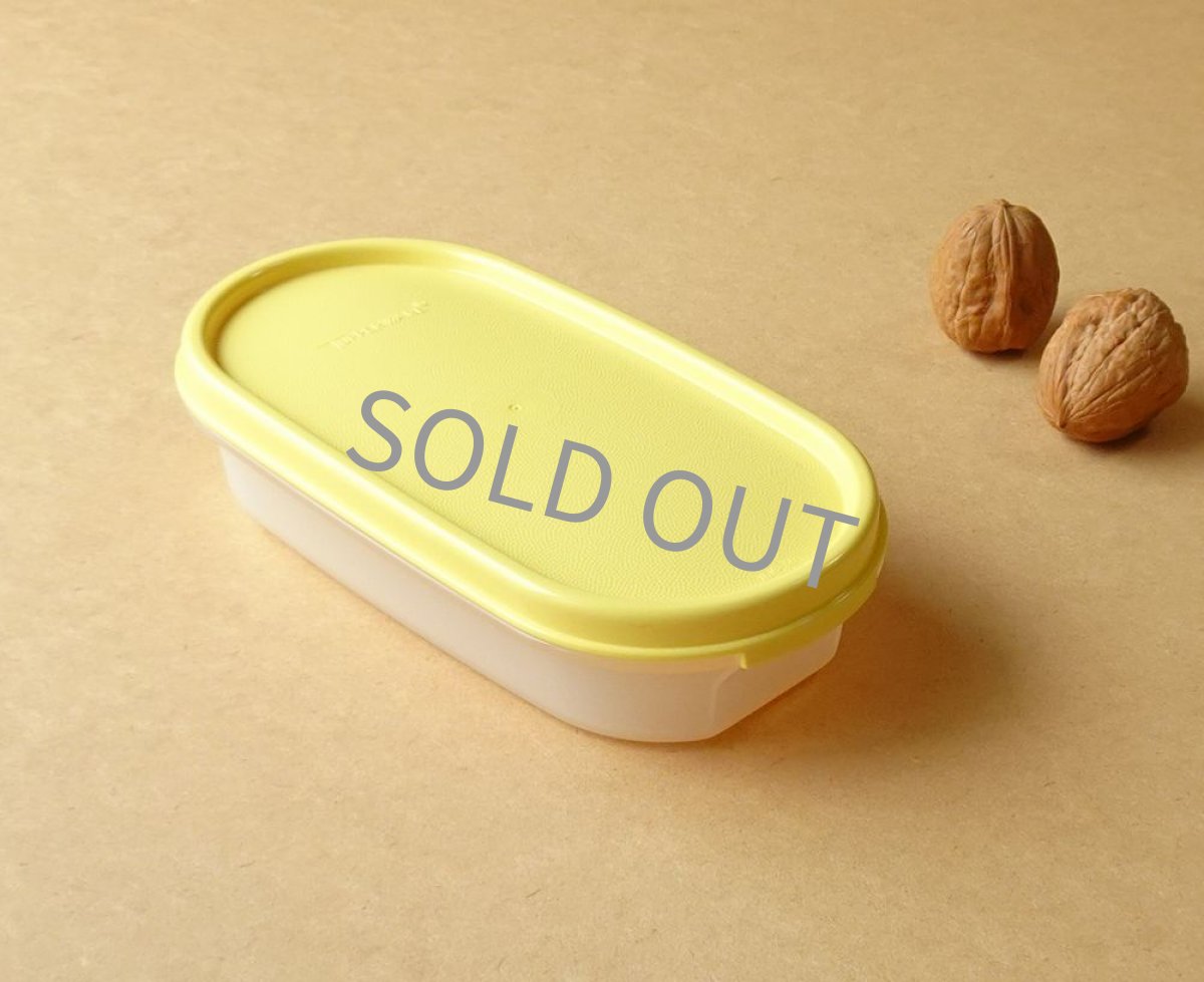 画像2: タッパーウェア MMだ円ランチケース 300ml レモンイエロー 日本製 (2)