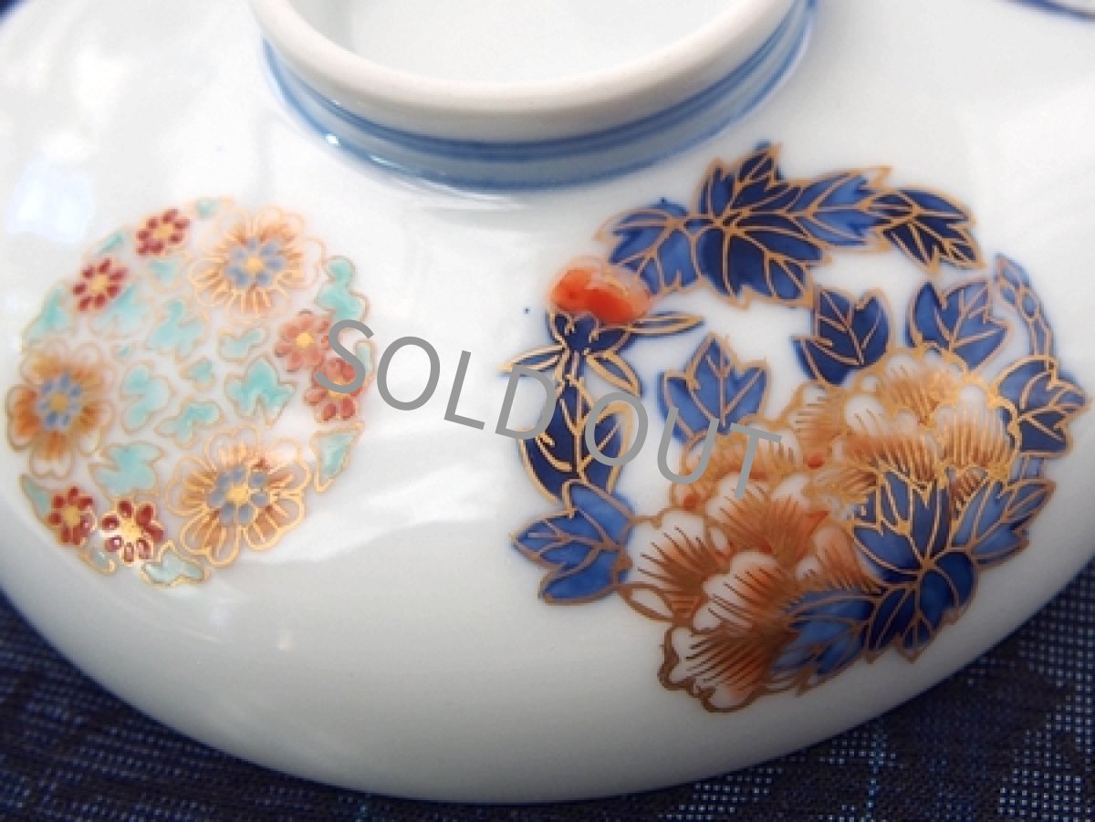 画像3: 深川製磁　蓋付飯碗　染錦丸文 10.5cm　オールド (3)