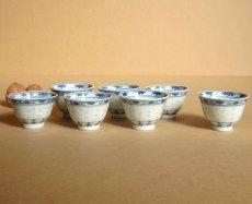 画像19: 景徳鎮　茶器7客組　蛍手 青花 中国茶器  (19)