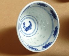 画像9: 景徳鎮　茶器7客組　蛍手 青花 中国茶器  (9)