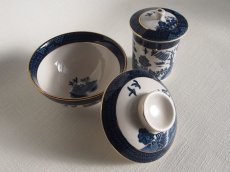 画像9: ニッコー ダブルフェニックス　睦揃　飯椀 茶碗 ウィロー 山水 日本製 (9)