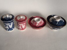 画像3: ニッコー ダブルフェニックス　睦揃　飯椀 茶碗 ウィロー 山水 日本製 (3)