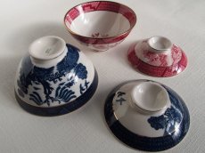 画像5: ニッコー ダブルフェニックス　睦揃　飯椀 茶碗 ウィロー 山水 日本製 (5)