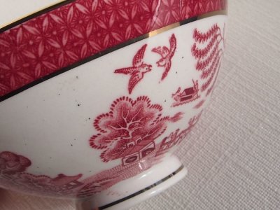 画像1: ニッコー ダブルフェニックス　睦揃　飯椀 茶碗 ウィロー 山水 日本製