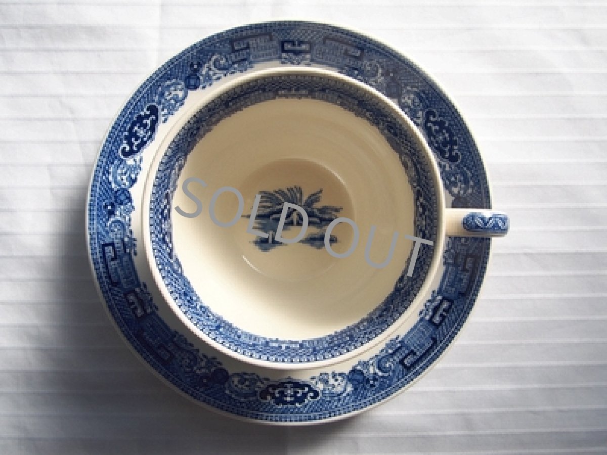 画像5: ウェッジウッド クイーンズウェア　カップ＆ソーサー　ウィロー 青(1) (5)