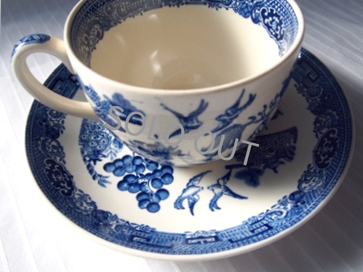 画像6: ウェッジウッド クイーンズウェア　カップ＆ソーサー　ウィロー 青(1) (6)