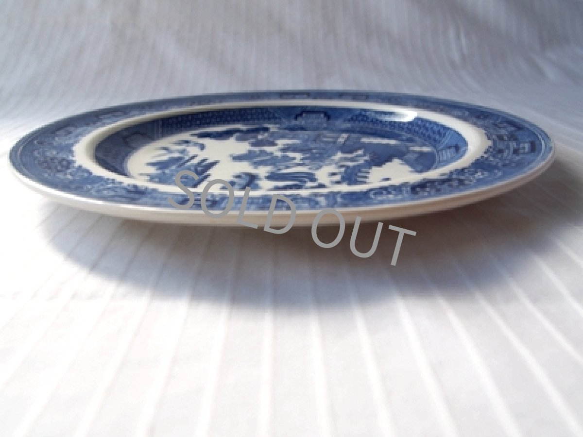 画像2: ウェッジウッド　丸皿　ウィロー 青 20.5cm (2)