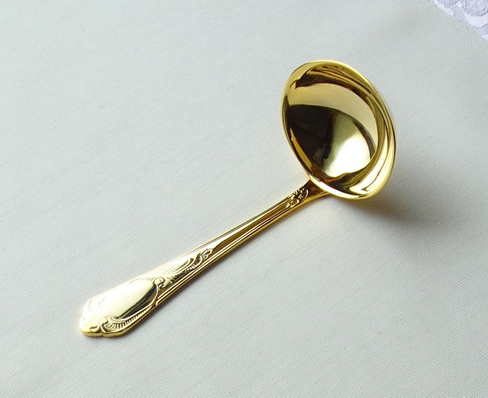 画像2: ドイツ ゾーリンゲン SBS社　ソースレードル 　23/24K 18-10ロココ (2)