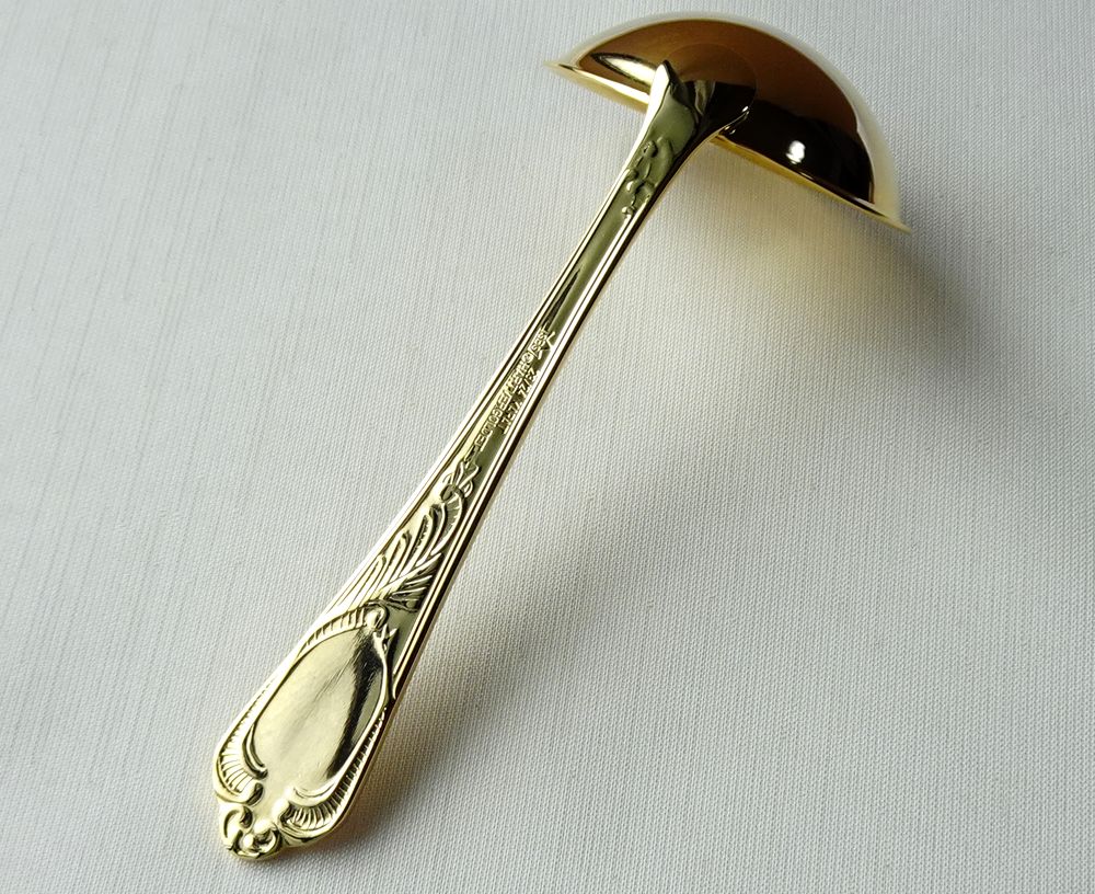 画像9: ドイツ ゾーリンゲン SBS社　ソースレードル 　23/24K 18-10ロココ (9)