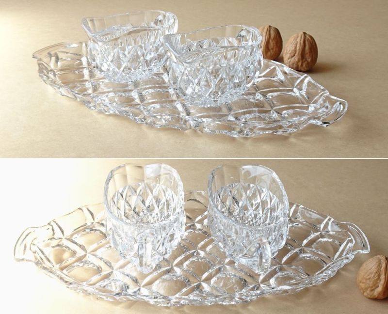 SHOP偶然と必然の間 昭和レトロ ガラストレイ ガラス皿 glass tray