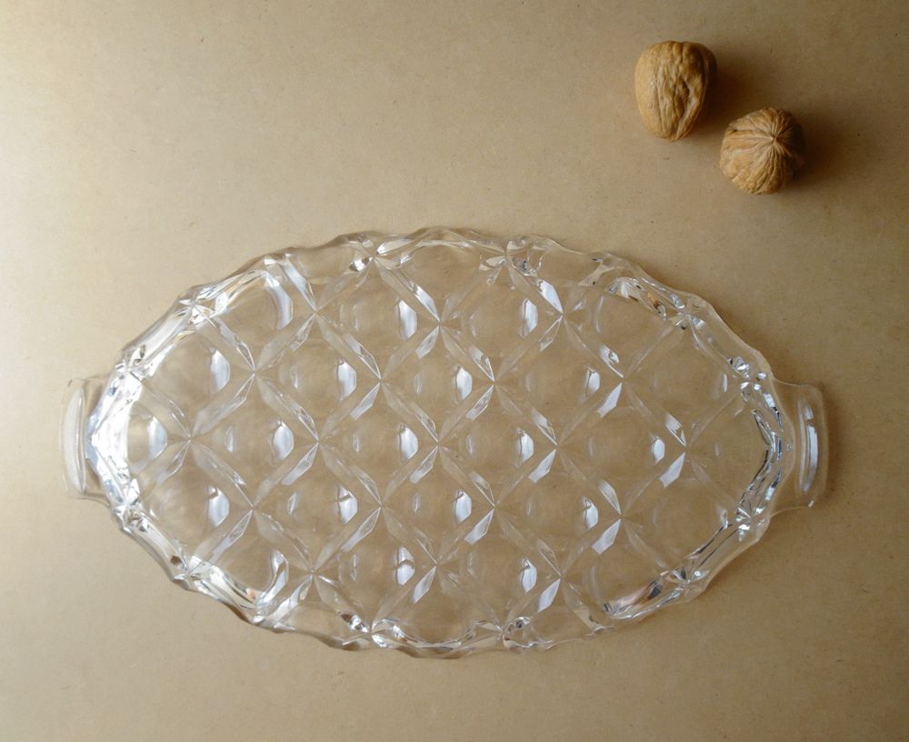 SHOP偶然と必然の間 昭和レトロ ガラストレイ ガラス皿 glass tray