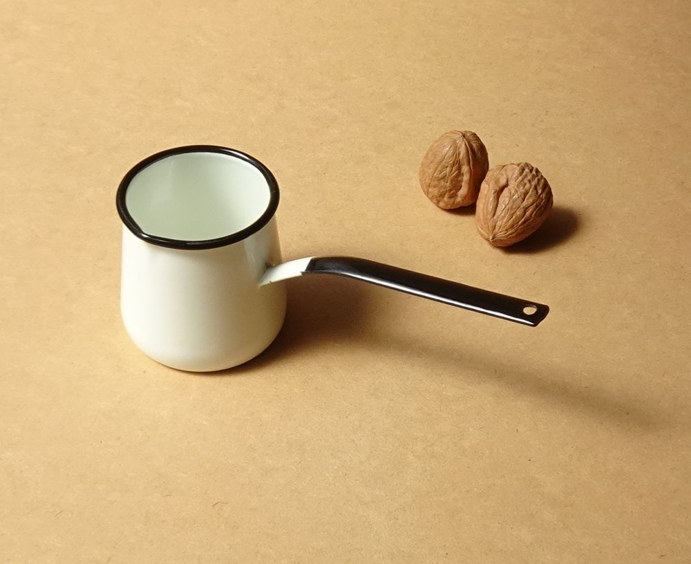 ホーロー ミルクパン　鍋 昭和レトロ 200ml 琺瑯 