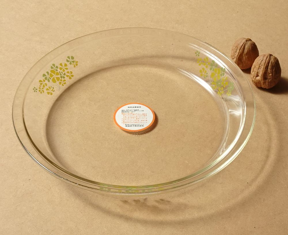 SHOP偶然と必然の間 パイレックス レトロ パイ皿 黄花 25cm SHOP偶然と必然の間 パイレックス レトロ パイ皿 黄花 25cm