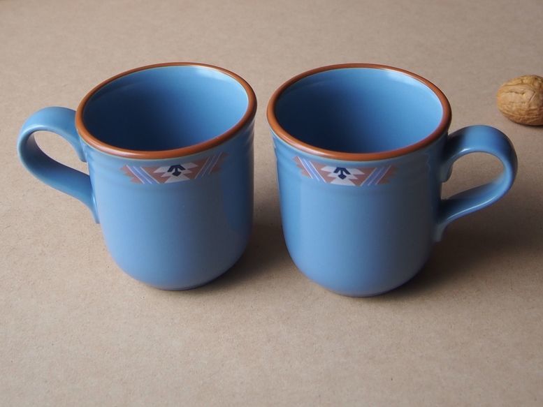 Noritake BLUE ADOBE Coffee Mugs 4
